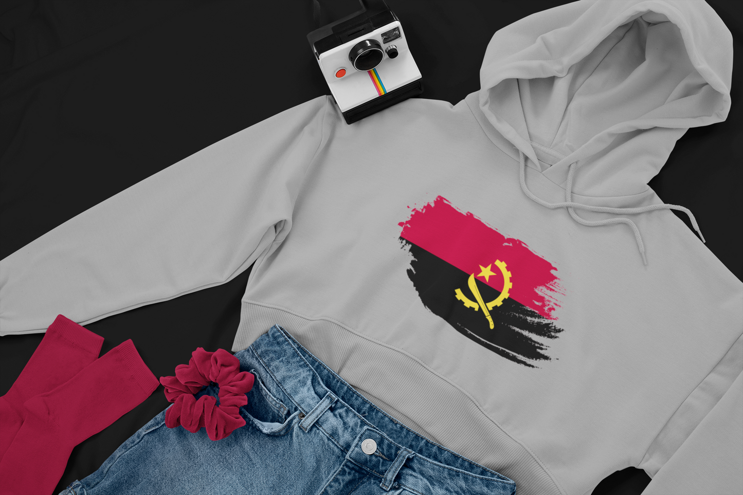 Cropped Hooded Sweatshirt - Angola