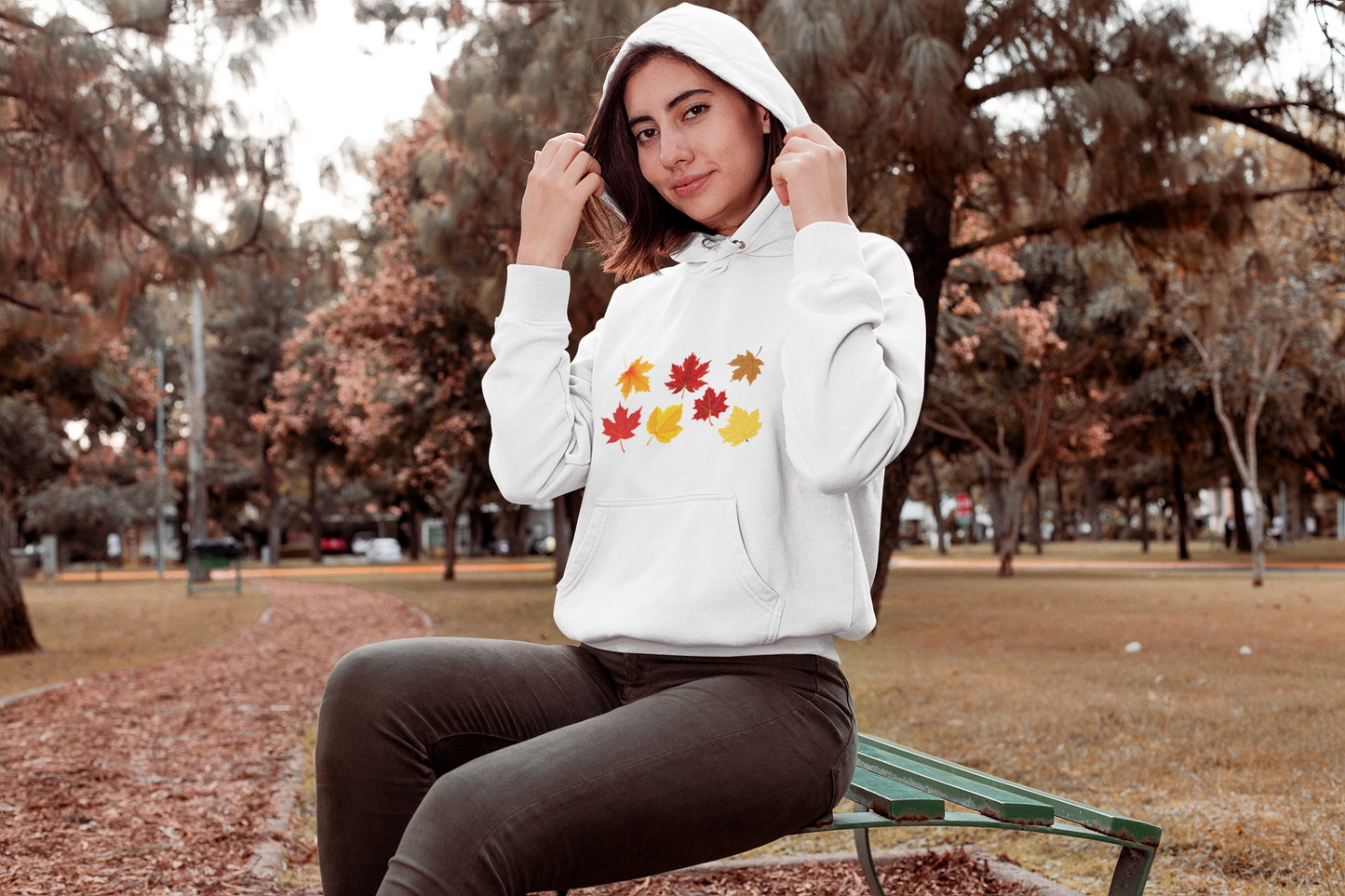 Unisex Hooded Sweatshirt - Fall Leaves
