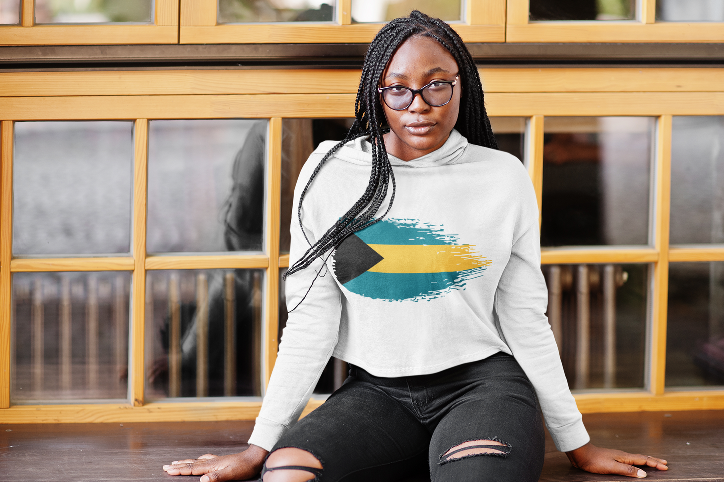 Cropped Hooded Sweatshirt - Bahamas