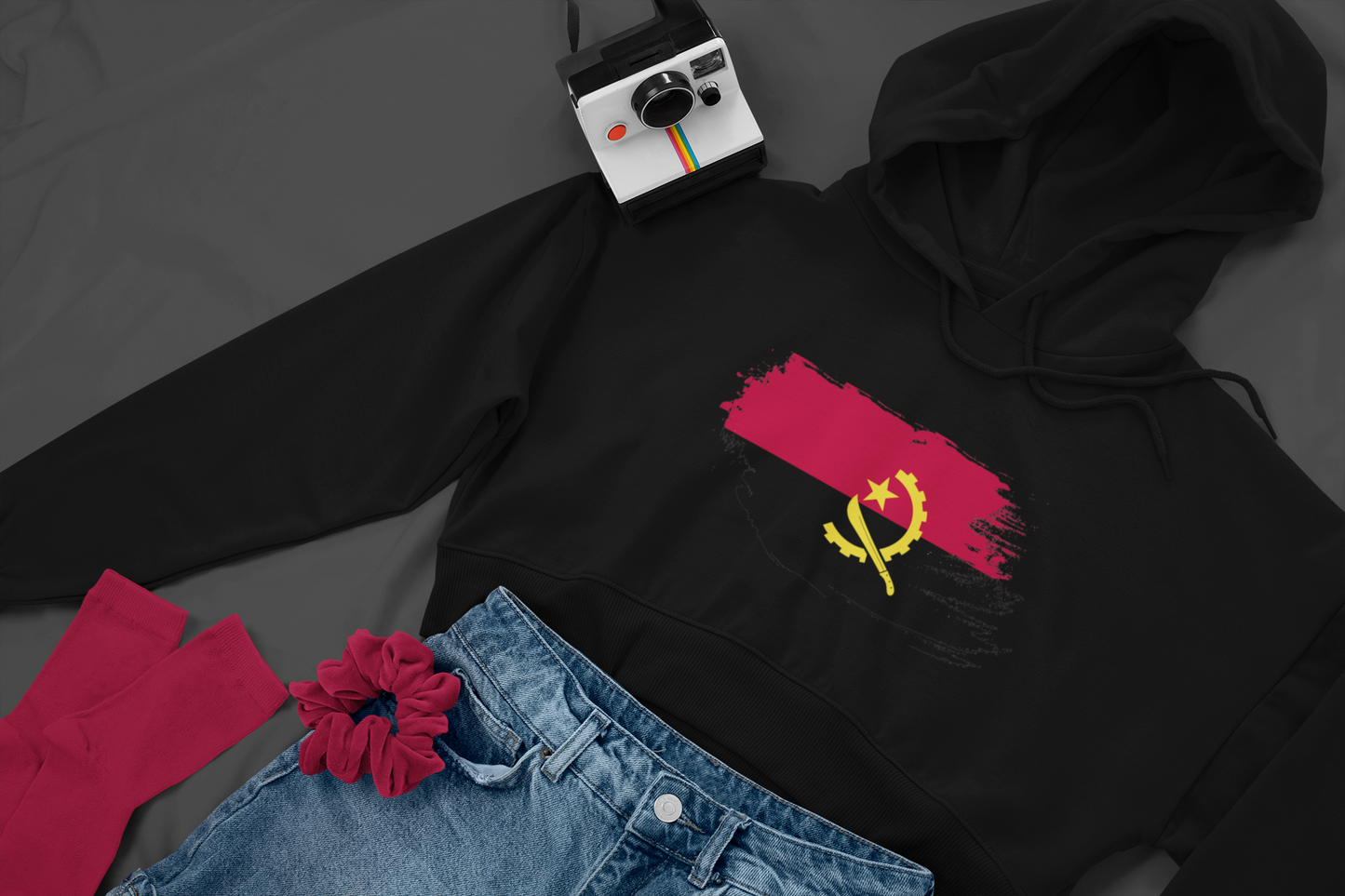 Cropped Hooded Sweatshirt - Angola