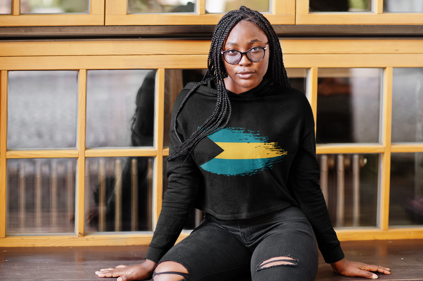 Cropped Hooded Sweatshirt - Bahamas