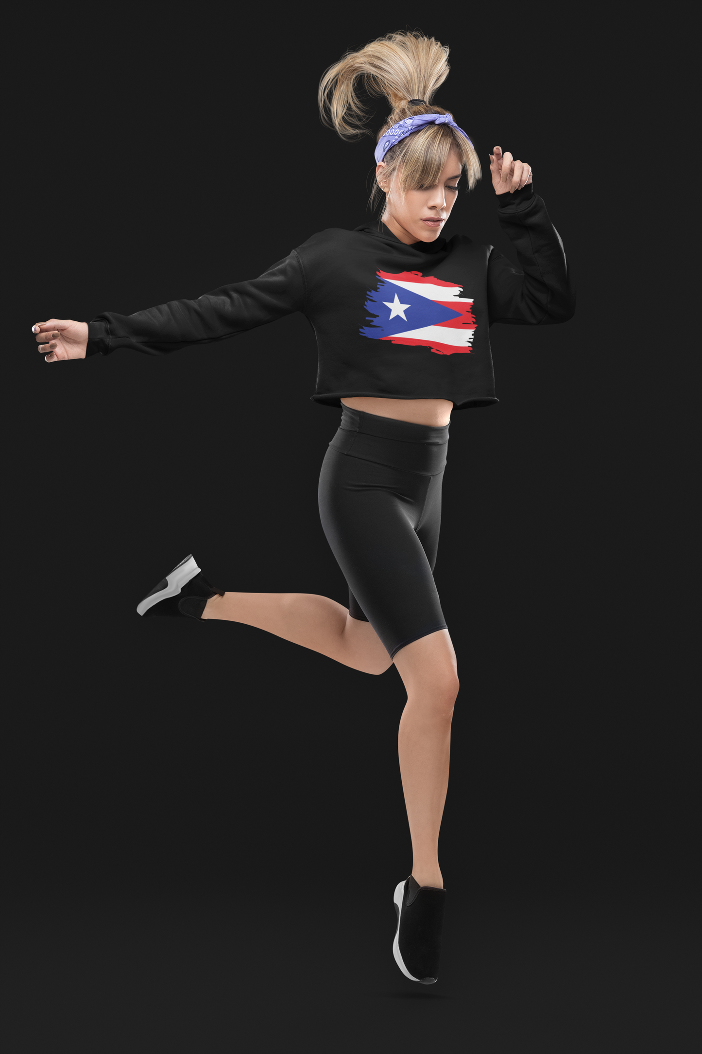 Cropped Hooded Sweatshirt - Puerto Rico