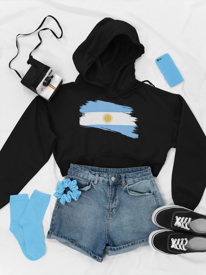 Cropped Hooded Sweatshirt - Argentina