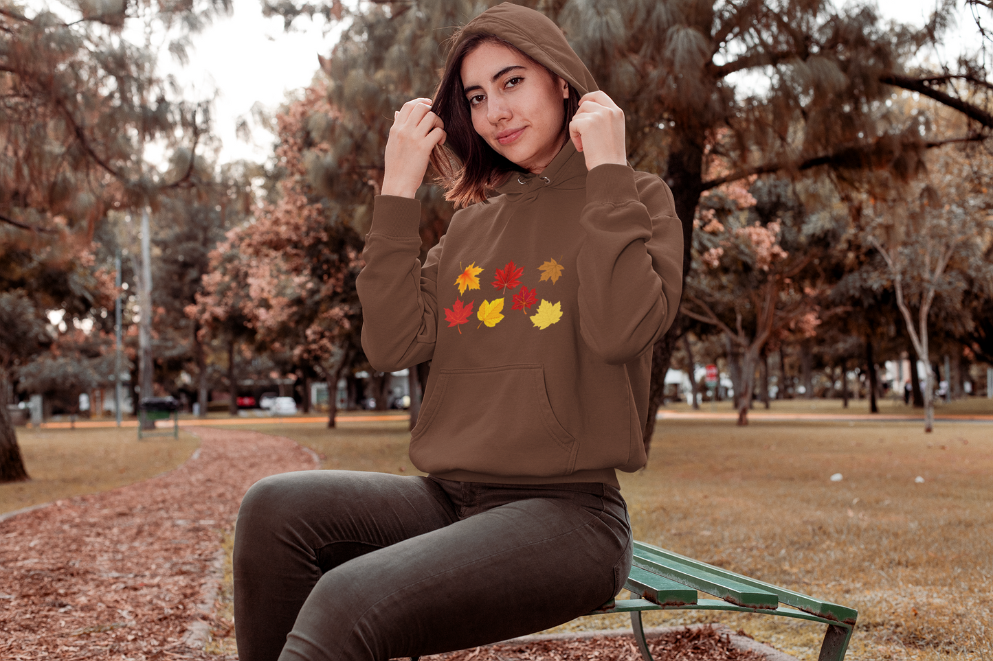Unisex Hooded Sweatshirt - Fall Leaves