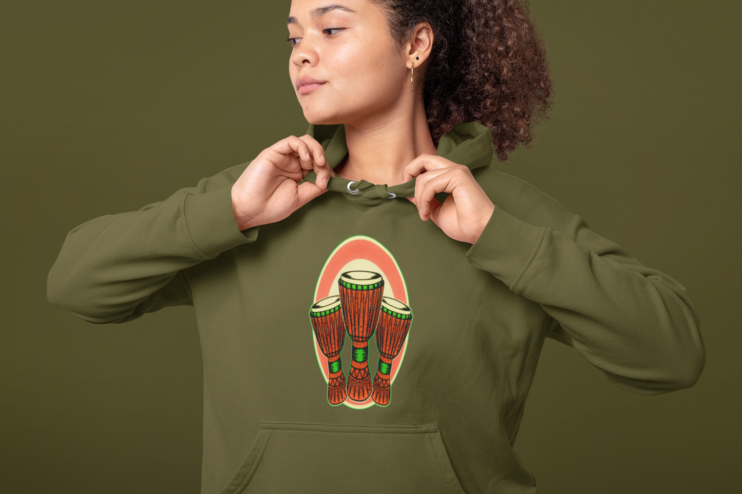 Unisex Hooded Sweatshirt - Djembe